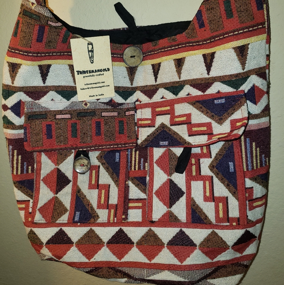 Tribesmangold cross body bag